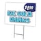 Signmission Ice Cold Drinks 1 Yard Sign & Stake outdoor plastic coroplast window, C-1824 Ice Cold Drinks 1 C-1824 Ice Cold Drinks 1 - alternate 1